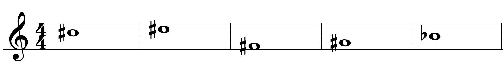 Partitura ou exemplo musical