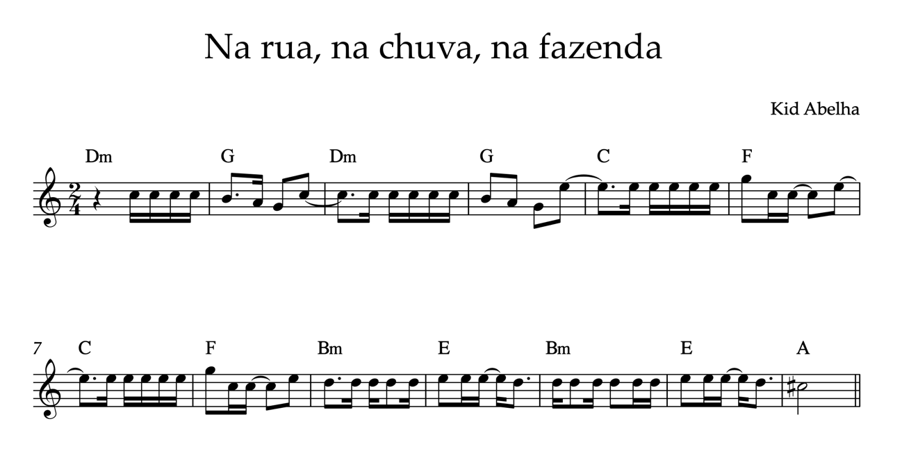 Partitura ou exemplo musical