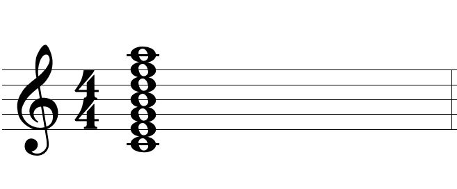 Partitura ou exemplo musical